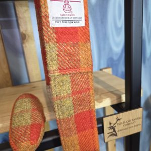 Strap and Arm Rest Cushion - Orange Tartan Check
