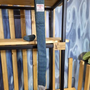 Strap and Arm Rest Cushion - Blue Green Herringbone