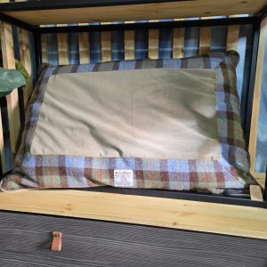 Deluxe Tweed Dog Bed - Olive Check