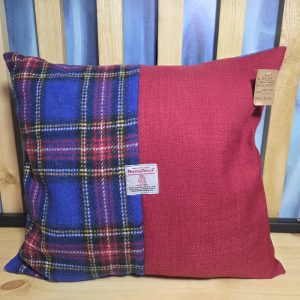 Red Tweed Half & Half Scatter Cushion